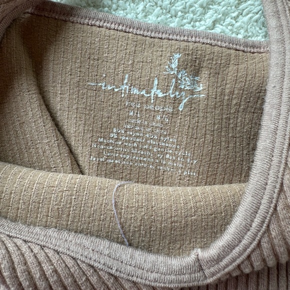 Free People Solid Rib Brami in Almond - Picture 4 of 5